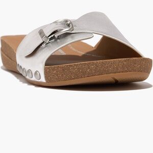 Fit Flop iQushion Women's Silver Slide Sandals